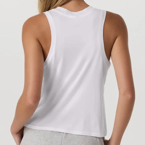 Vouri Energy Top Size X-Large White Ultrasoft Muscle Tank Comfy - Picture 5 of 10